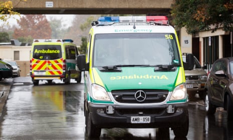Ambulances at the Royal Adelaide hospital