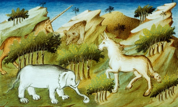 A unicorn appears in the 15th century Livre des merveilles du monde (Book of the Wonders of the World) by Marco Polo and Rustichello