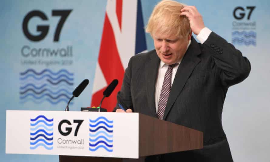 Boris Johnson at the G7 summit