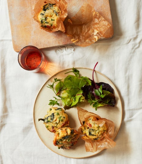 Thomasina Miers' recipe for mini cheese frittatas with bacon and