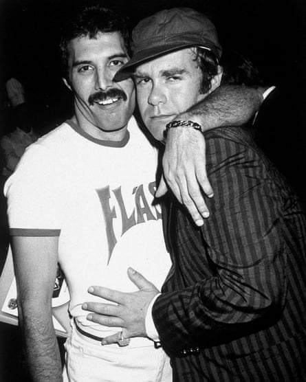 With Freddie Mercury in 1980.