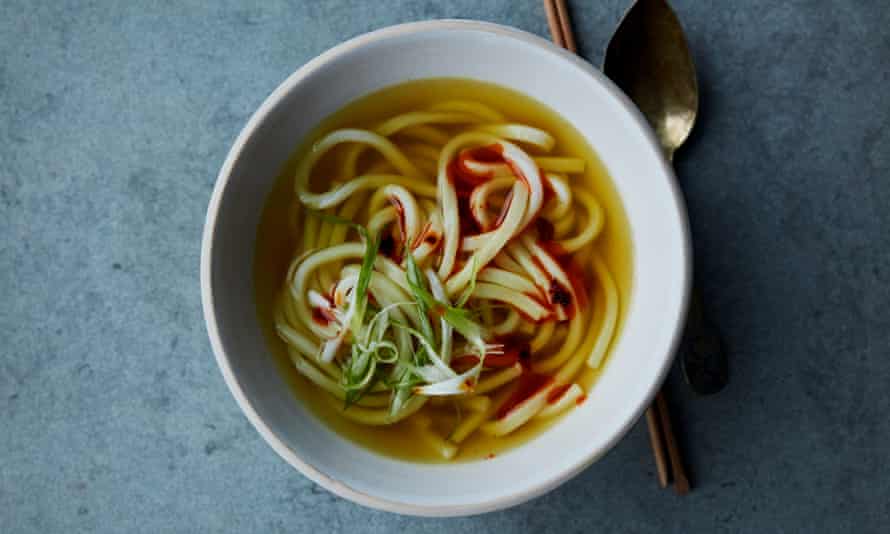 Anna Jones' golden turmeric and ginger udon noodle soup