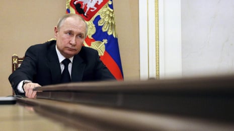 Putin plays down western sanctions on Russia after US bans oil imports – video