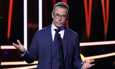 Guy Pearce speaks during the 2022 Aacta awards in Sydney on 7 December.