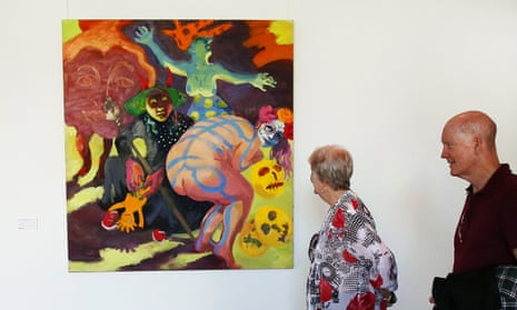 The Witches by Wendy Sharpe, on display in the public area of Parliament House in Canberra. 