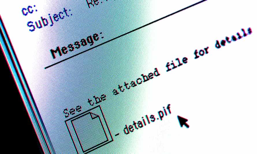 Sobig F computer virus. Attachments generated by the virus.