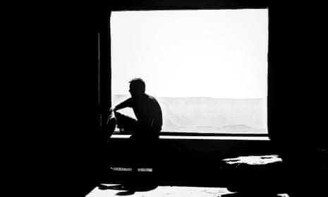 Silhouette Man In Front Of Window