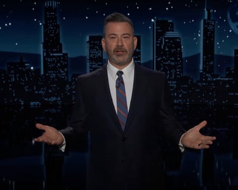 Jimmy Kimmel: ‘The president and his henchmen are doing their best to fan the flames, so they can I guess attack people on the dangerous left.’