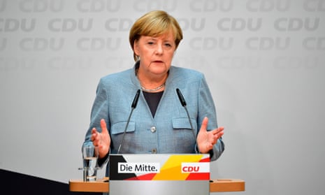German Chancellor Angela Merkel, whose election win has been complicated by the rise in support for AfD.