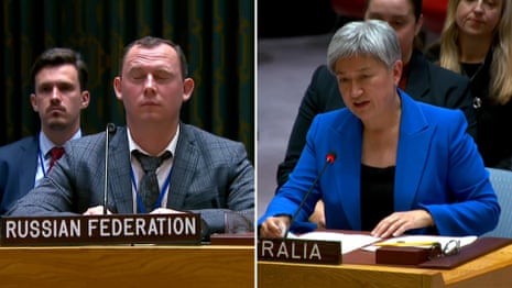 Putin's use of veto 'the act of a coward', Australia's Penny Wong tells UN security council – video