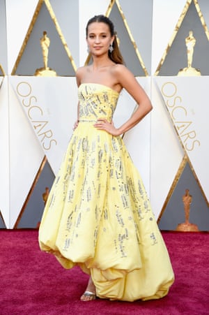 Alicia Vikander’s Louis Vuitton Oscars dress.