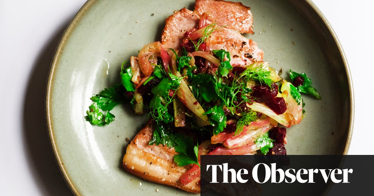 Nigel Slater’s gammon, beetroot and fennel recipe