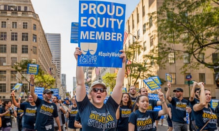 Union members at an annual Labor Day parade in New York City.