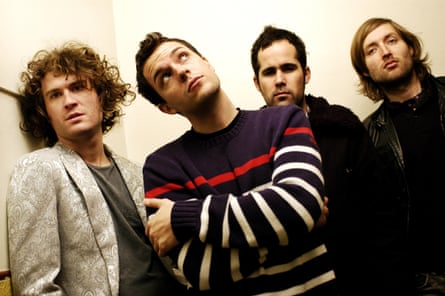 David Keuning, Brandon Flowers, Ronnie Vannucci, Mark Stoermer of the Killers.
