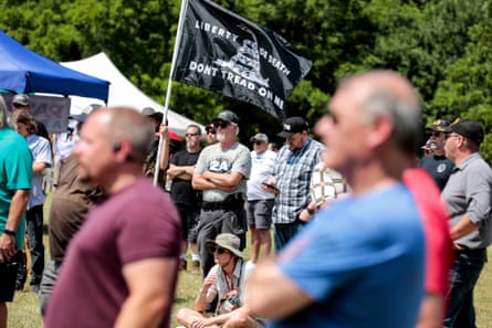 Gun rights advocates hold a rally