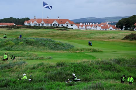 Police officers at the Trump Turnberry.