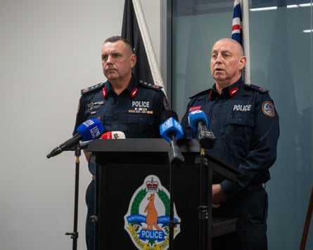 The NT police commissioner, Martin Dole, and assistant commissioner Peter Malley