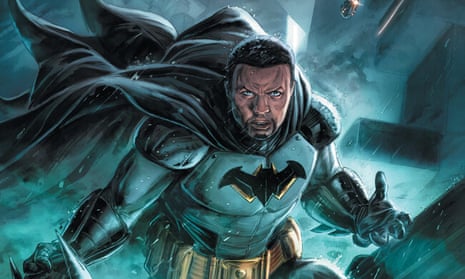 Detail from the variant cover of issue #2 of Future State: The Next Batman, showing Tim Fox in the role.