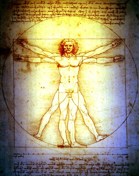 Leonardo’s Vitruvian Man drawing.