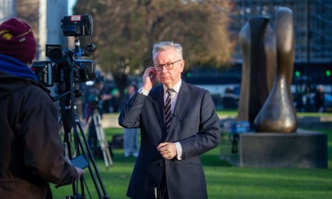 Michael Gove outside parliament on the day the ‘levelling up’ white paper was published, 2 February 2022.