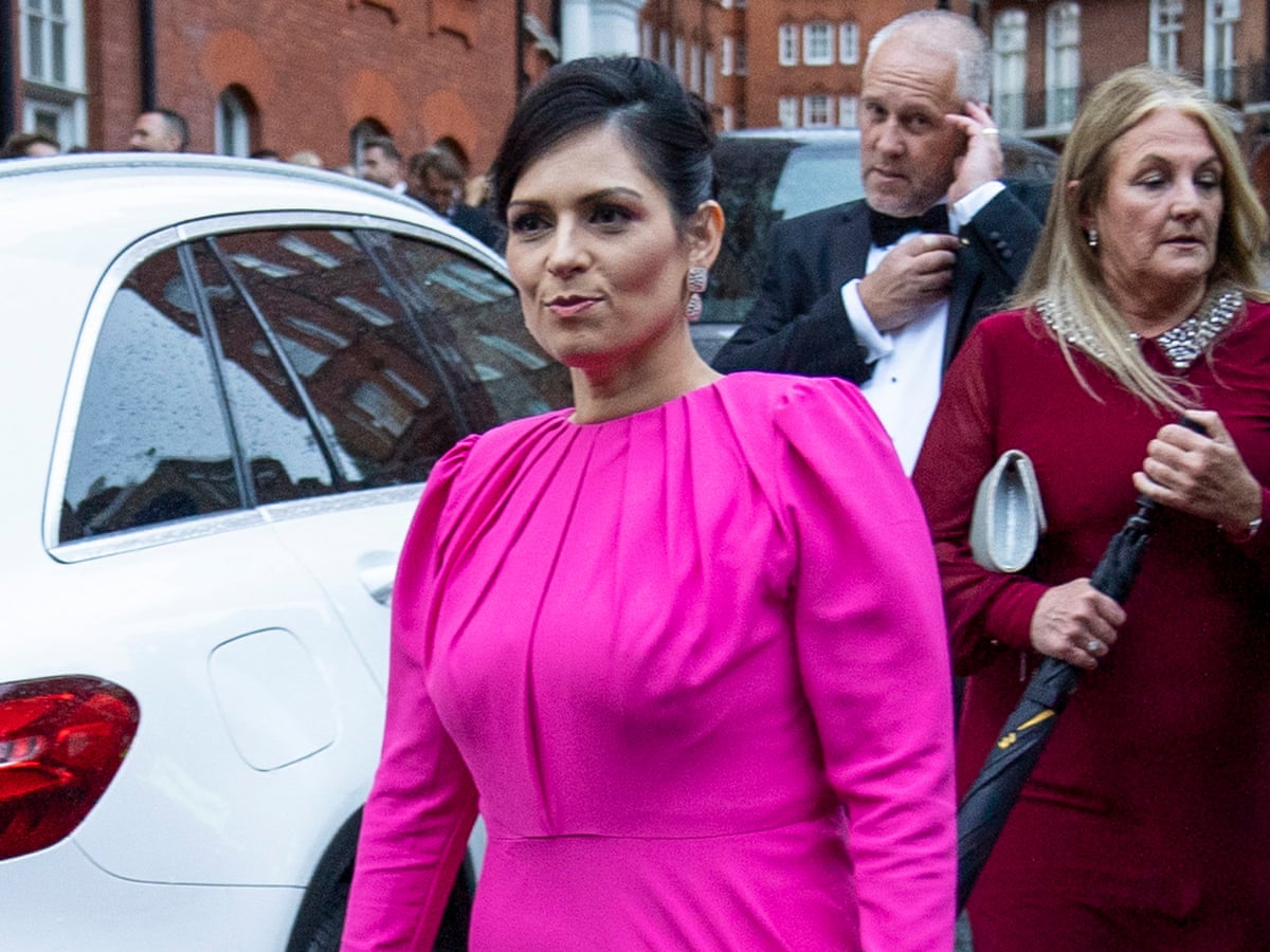 priti patel pink dress Priti Patel, formerly Home Secretary, poses after being made a Dame... News Photo