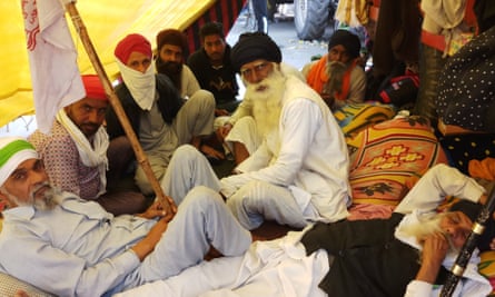 A group of protesting farmers.