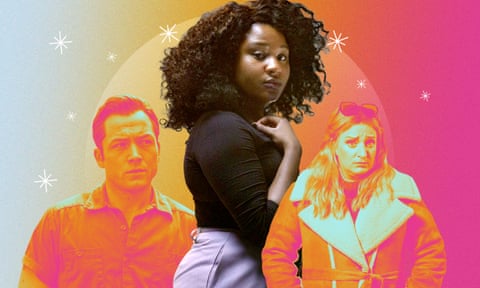 From left … Taron Egerton in Black Bird, Susan Wokoma in Cheaters, Daisy May Cooper in Am I Being Unreasonable.