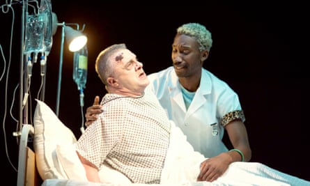 ‘You do start to feel sick’ … Nathan Lane as Roy Cohn and Nathan Stewart-Jarrett as Belize in Angels in America.