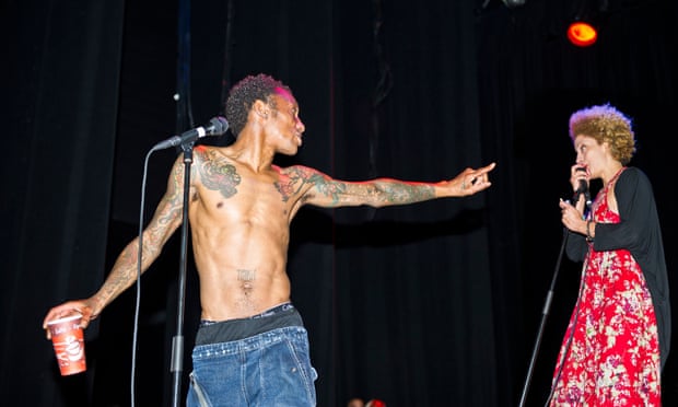 Performing with Tricky in London, 2012.