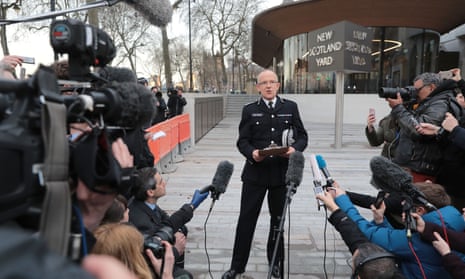 Mark Rowley of the Metropolitan police makes a statement outside of New Scotland Yard on 22 March.