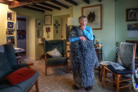 Margaret Bradshaw wrapped in a fleece
