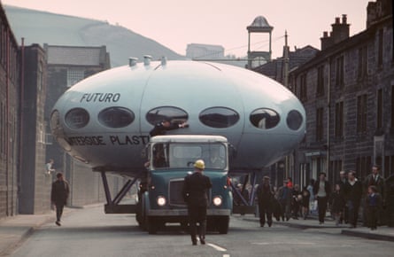 ‘We caught a UFO’ … Todmorden, West Yorkshire, meets the Futuro in 1971.