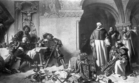 The dissolution of the monasteries during the Reformation.
