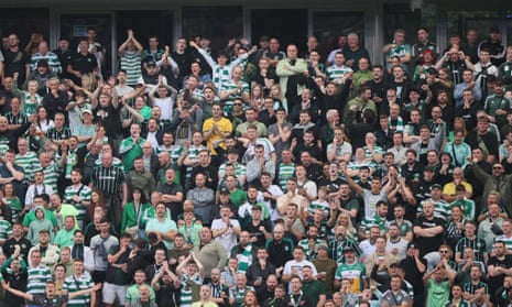 Celtic's supporters during the Champions League tie against Shakhtar.