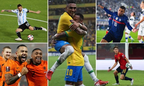 Lionel Messi; Raphinha and Neymar; Kylian Mbappé; Pau Torres; Memphis Depay and Steven Bergwijn.