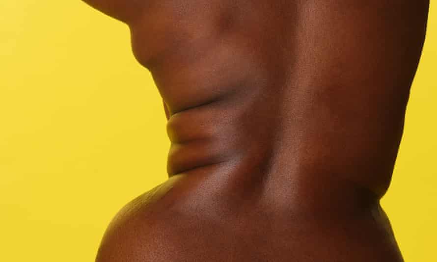 Nude image of back of a woman