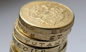 A stack of pound coins