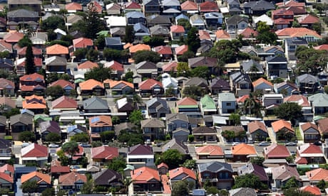 An aerial image shows houses located in the suburb of Matraville, in the New South Wales city of Sydney.