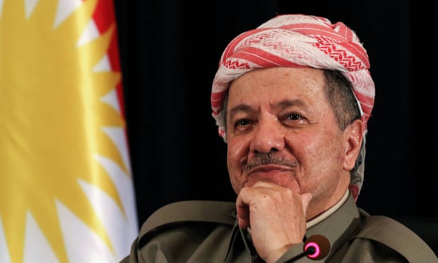 In a letter to the Kurdish parliament, Masoud Barzani, says he is stepping down as of 1 November.