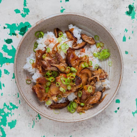 Tim Anderson’s oyakodon (chicken and egg) rice bowl recipe.