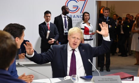 Boris Johnson at the G7 summit in Biarritz