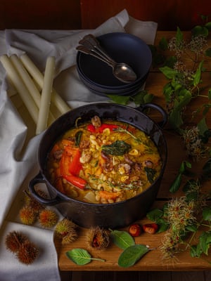 Pumpkin, bean and chestnut soup by Jeremy Lee