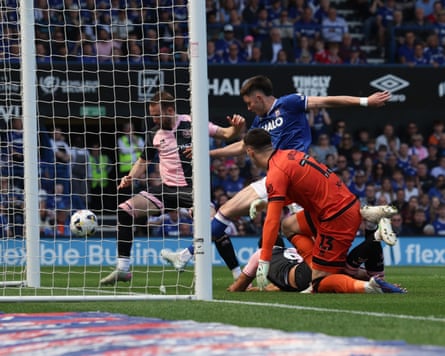 George Hirst scores Ipswich’s opener after three minutes