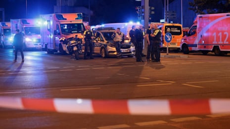 One killed and 16 injured after van crashes into crowd at Berlin Pride | Germany | The Guardian