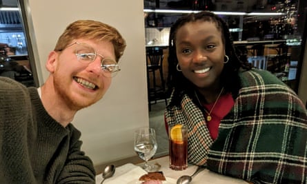 Hywel and Leah on their date.