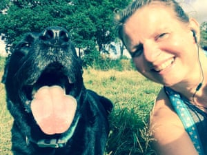 Tania with her dog