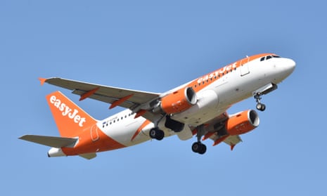 An easyJet flight takes off from Southend airport