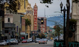Downtown Oakland, California, the rapidly gentrifying city that gave birth to the Black Panther Party.