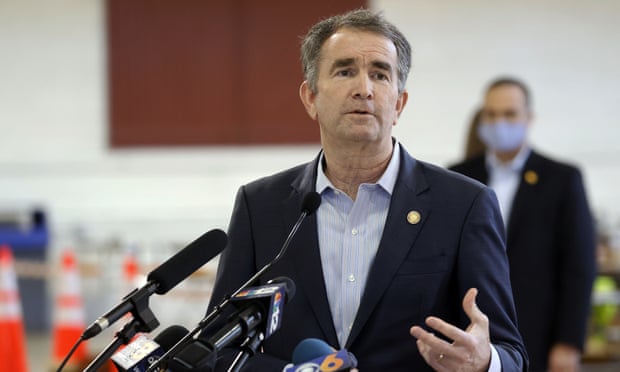 Virginia’s Democratic governor, Ralph Northam, in Richmond on 21 January. When he signs the measure into law it will make Virginia the 23rd state to stop executions. 