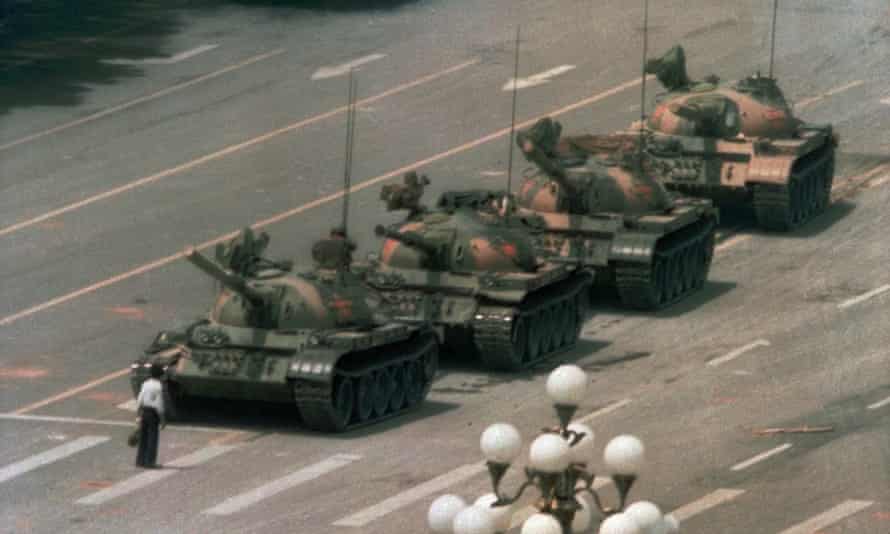 Candles, flags and a howl of pain: Taiwan remembers Tiananmen | Tiananmen Square protests 1989 1 Standing up for democracy in Tiananmen Square in 1989.